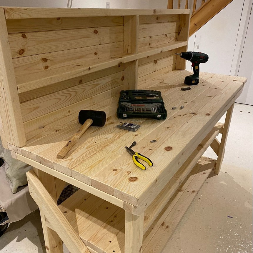 Sturdy Wooden Workbench