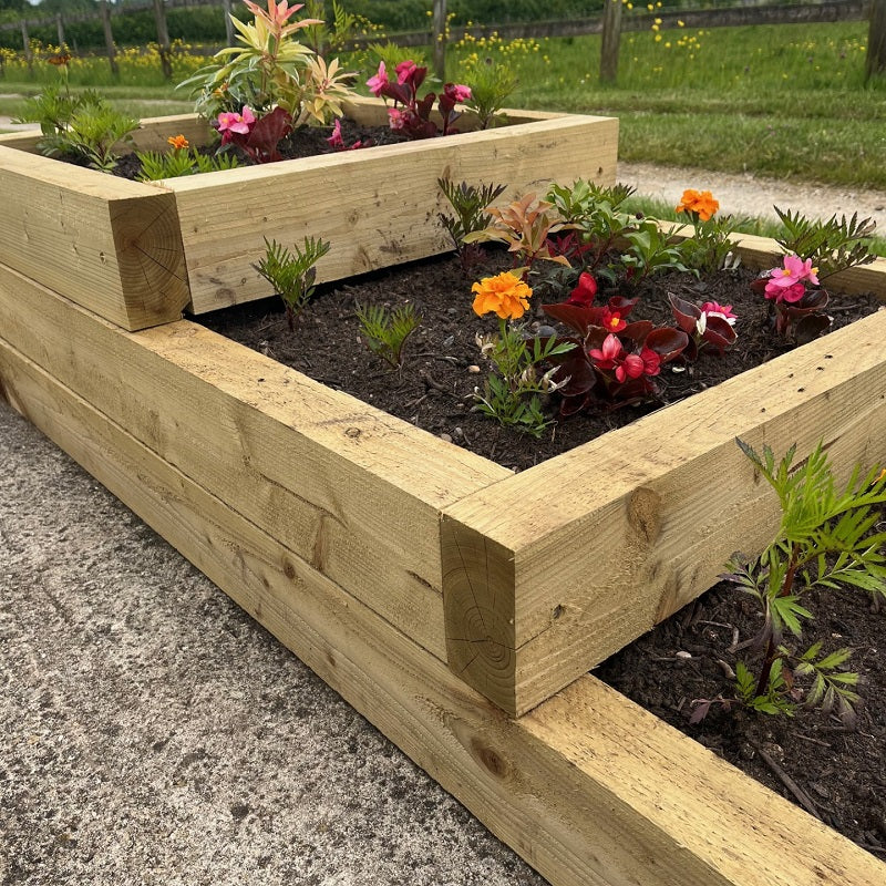 Sleeper Raised beds / Flower beds