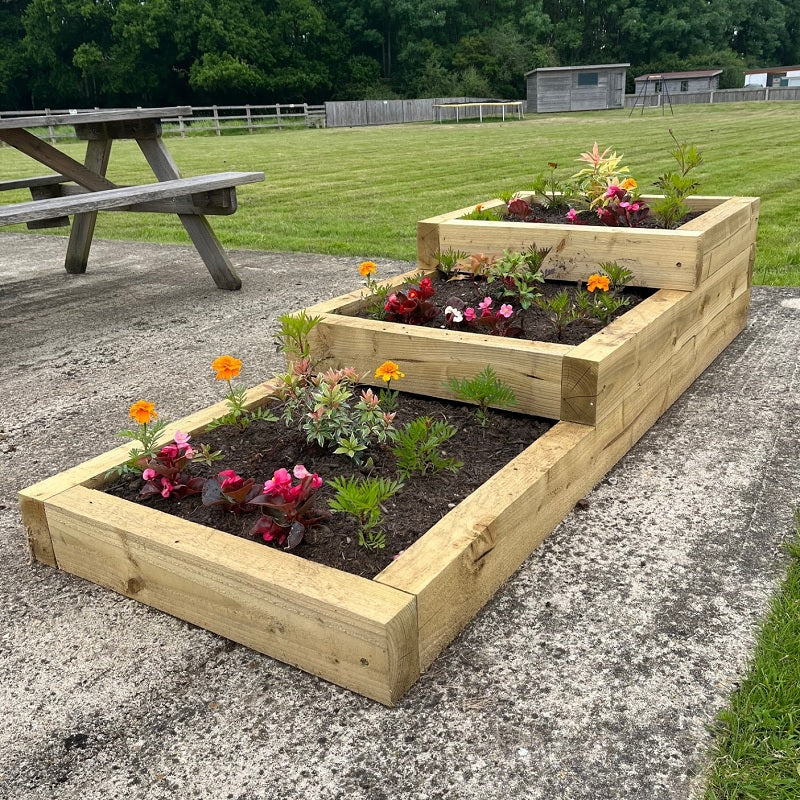 Sleeper Raised beds / Flower beds