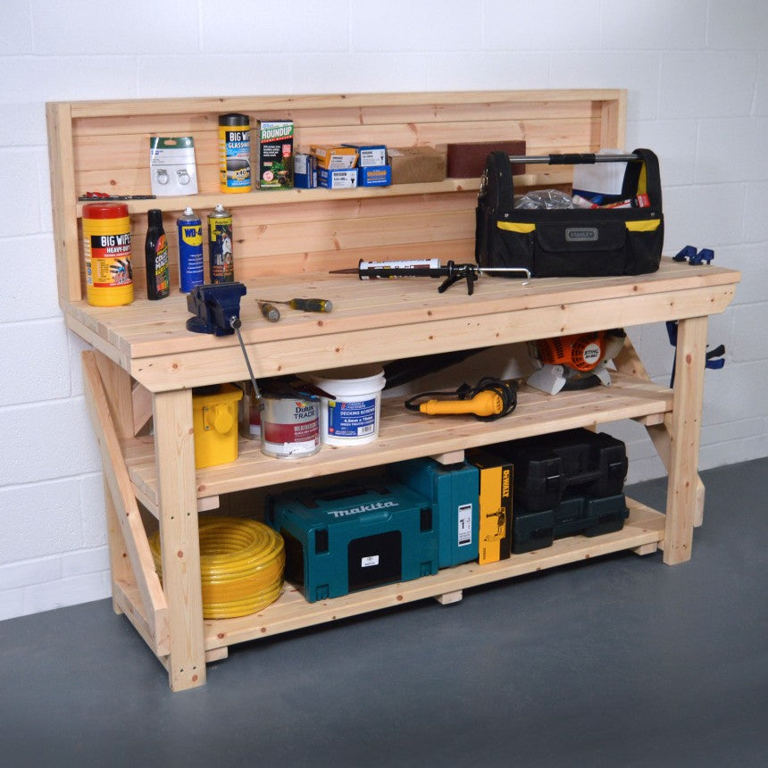 Sturdy Wooden Workbench