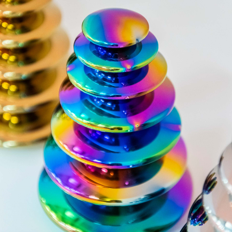 Sensory Reflective Colour Burst Buttons - Pk7